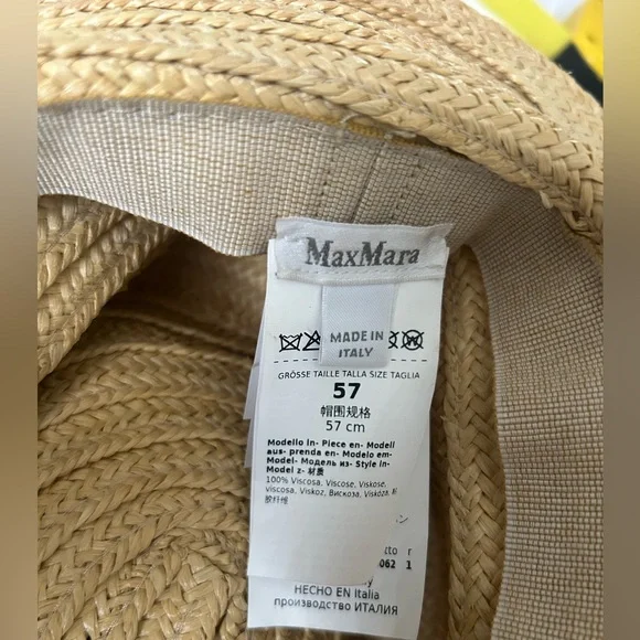 MaxMara Beige Chiffon Hat